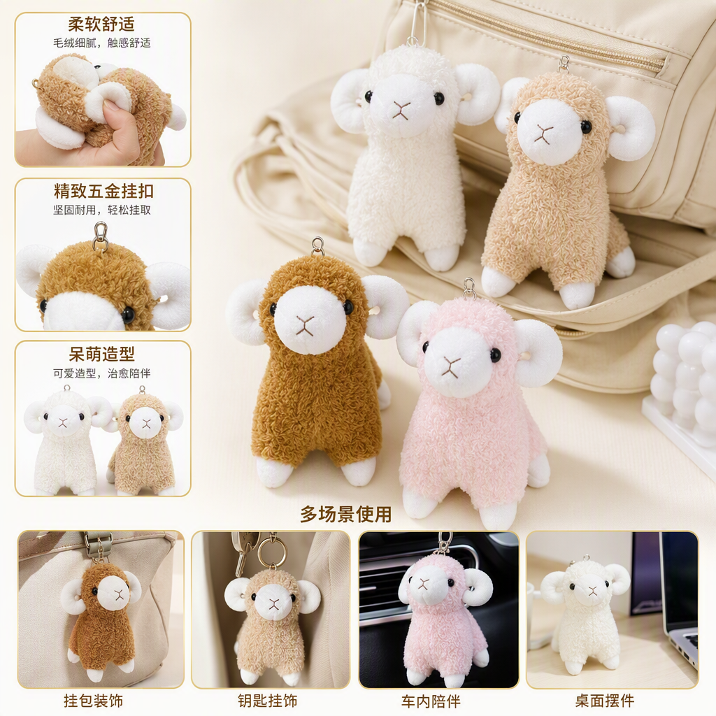 Adorable peluche oveja forma estrella hombre colgante muñeca adorable colgante adorable regalo regalo