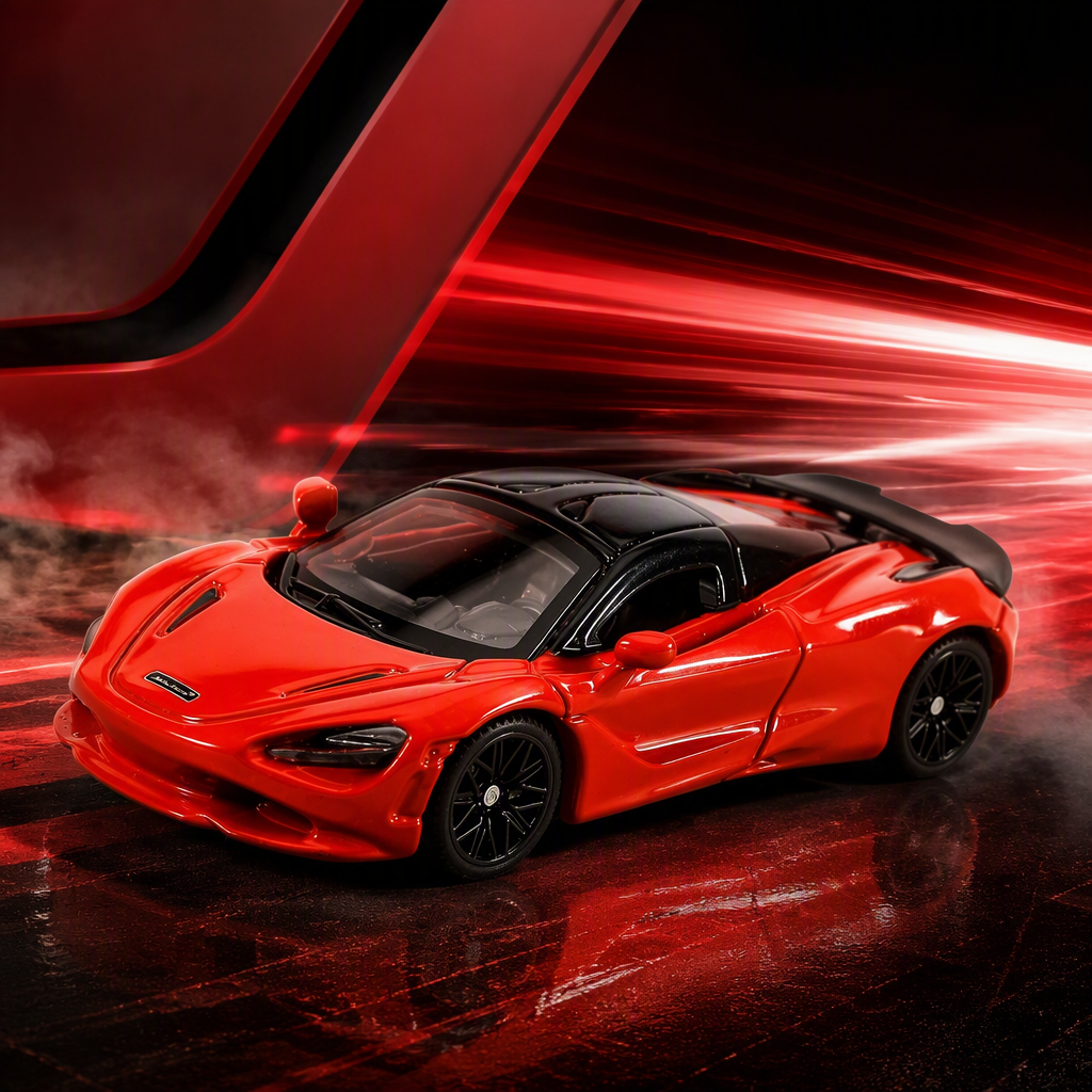 Officially authorized simulation alloy car model - McLaren 750S [1:64 red]