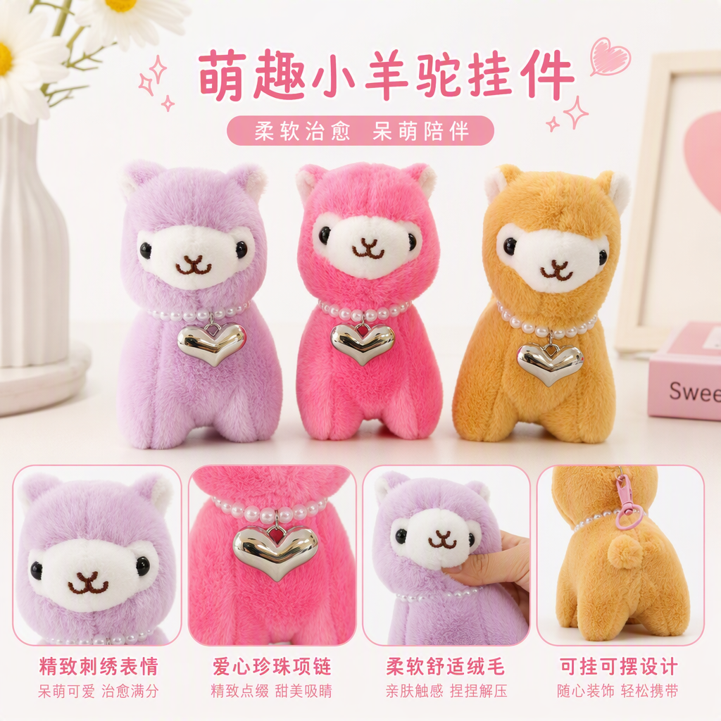 Colorful alpaca dolls cute dolls colgante regalo para niños