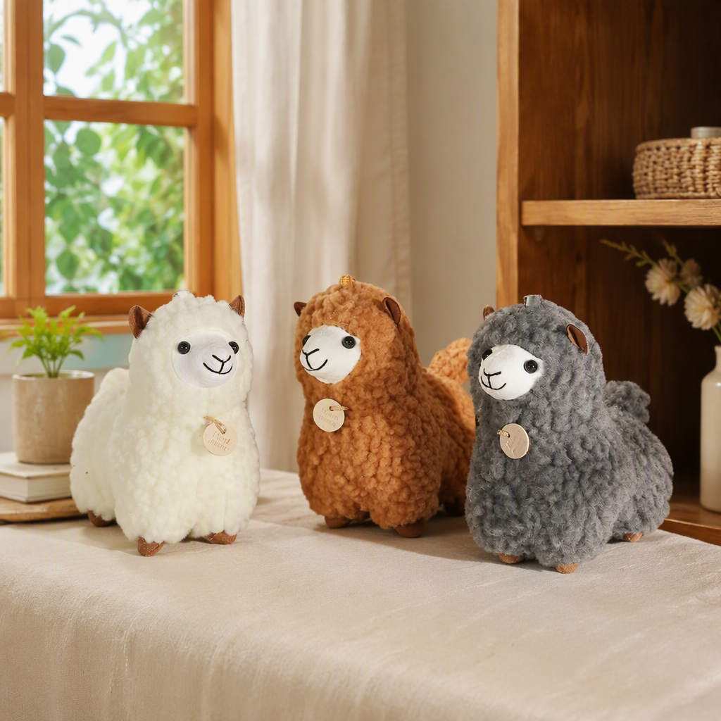 Cute plush alpaca simulation doll cultural and creative gift pendant details Picture