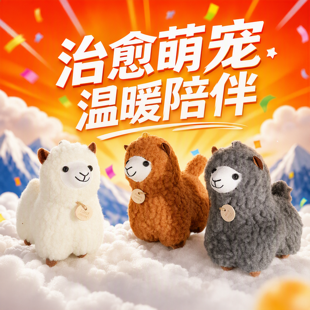 Cute plush alpaca simulation doll cultural and creative gift pendant Specification image