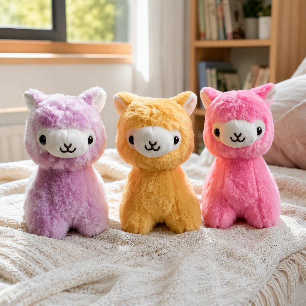 Cute plush alpaca figurines, plush dolls and fun pendants details Picture