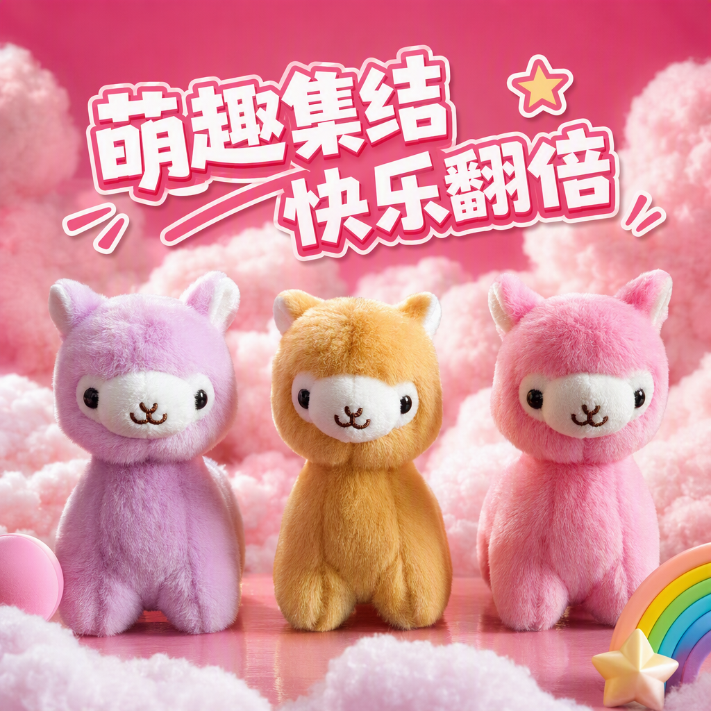 Cute plush alpaca figurines, plush dolls and fun pendants Specification image