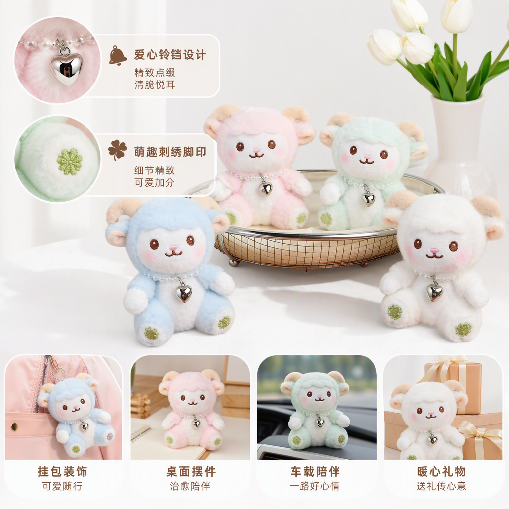 Color pequeño peluche muñeca wentron colgante