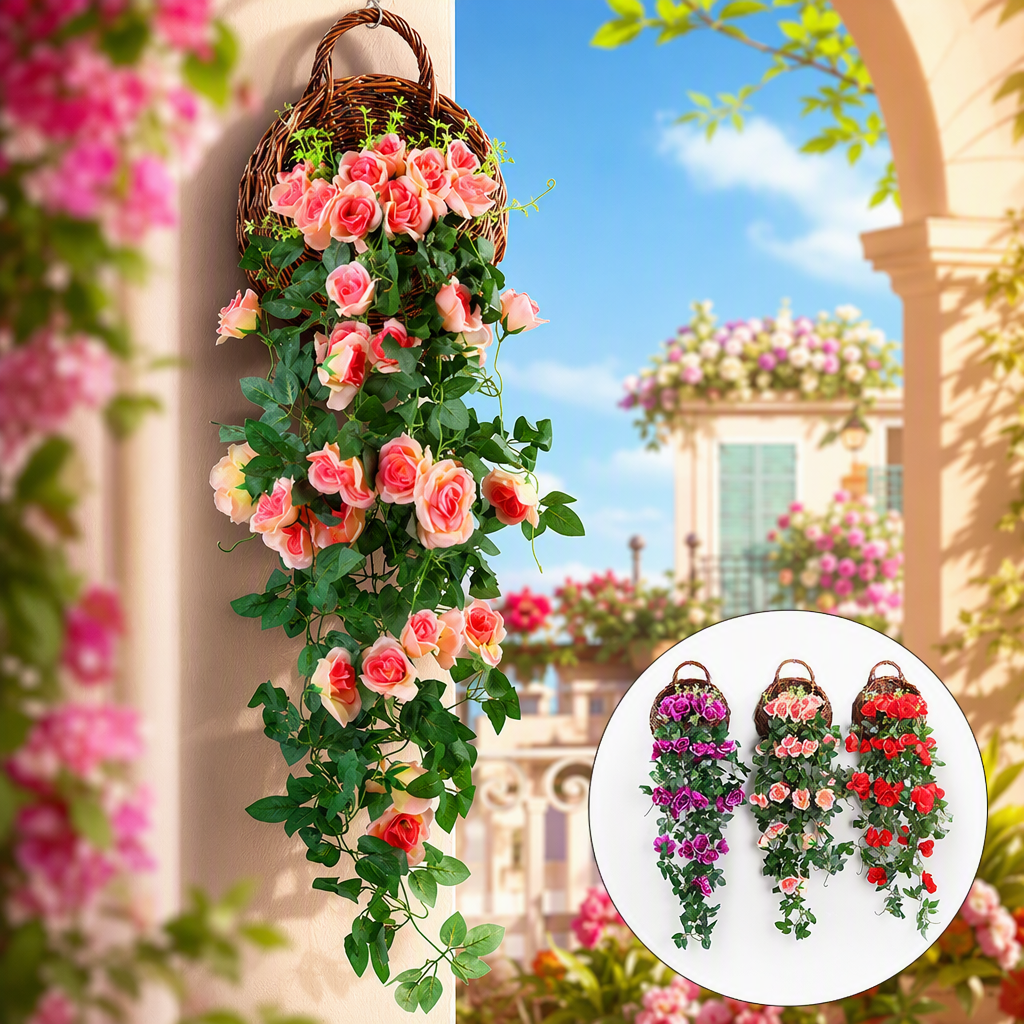 Simulación de espacio de oficina jardinería decoración de ratán plantación verde decoración de pared decoración creativa mobiliario suministros Item Picture