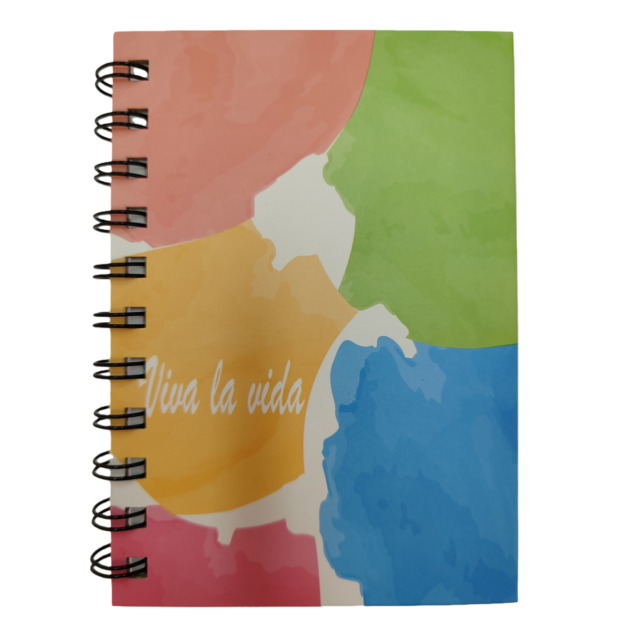 Donghu Paper Products A6 Color-Blocking Watercolor Coil Notebook, Dynamic Watercolor Color-blocking Notebook Item Picture