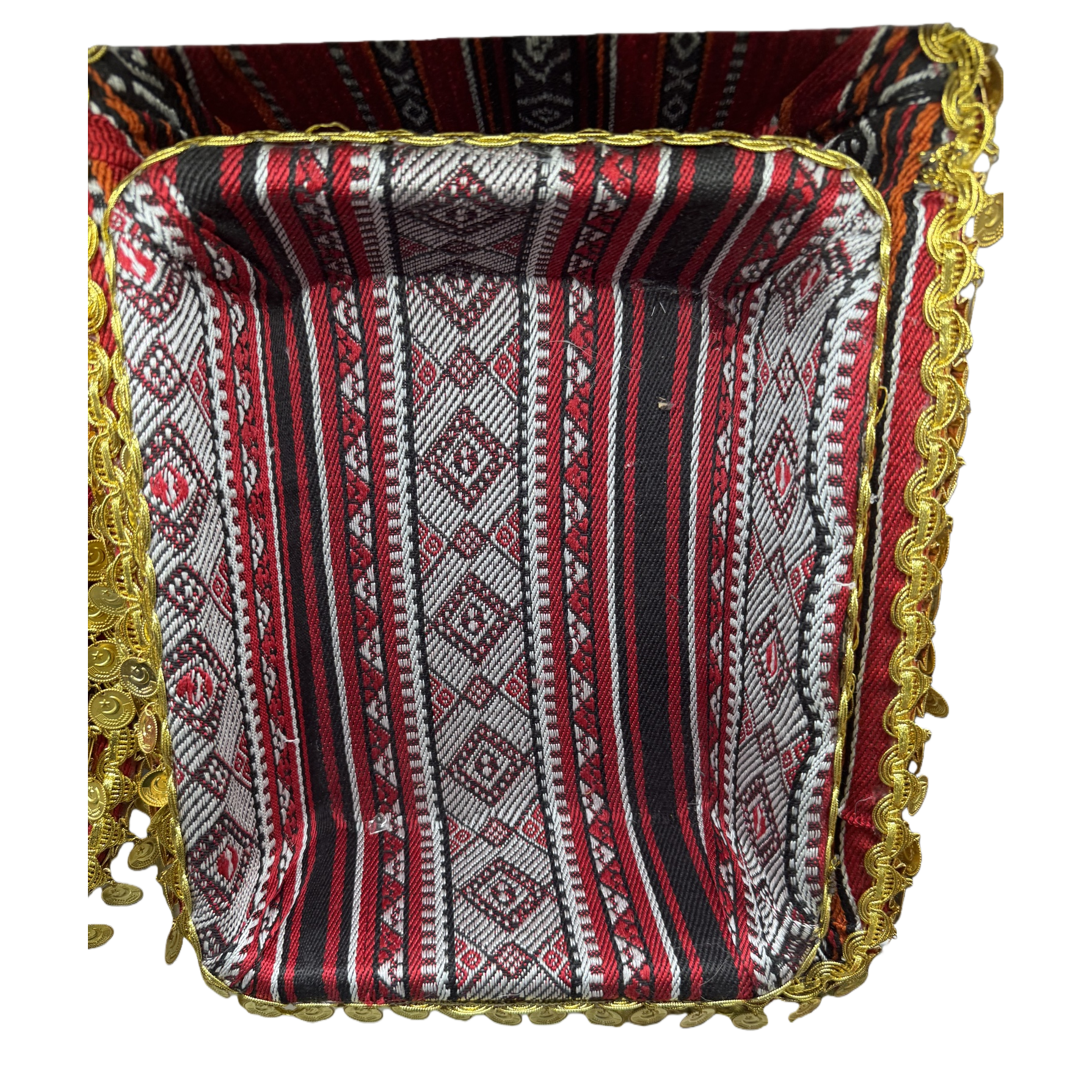 Fashionable striped brocade tray, multi-purpose home decoration tableware storage plate, simple and modern style Item Picture