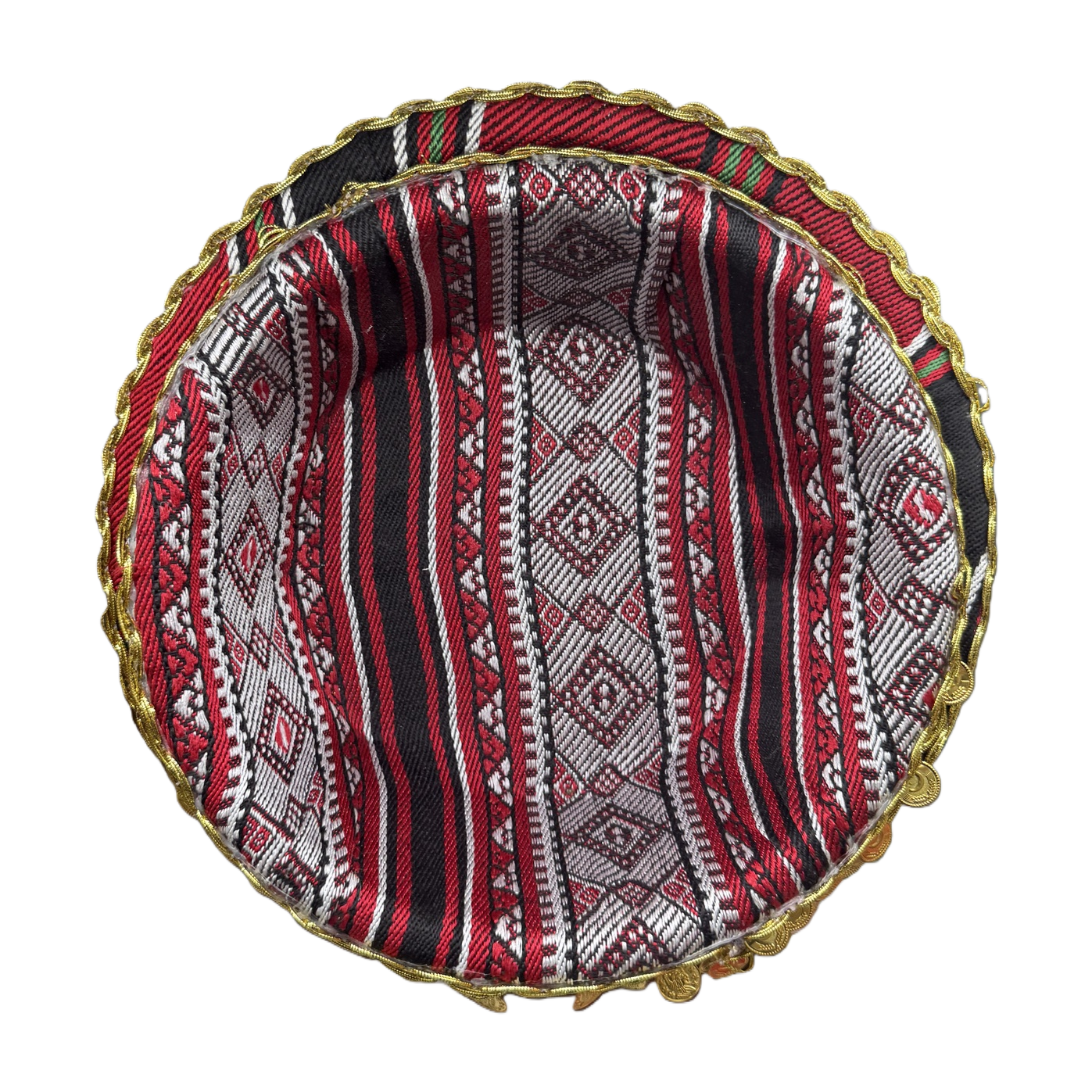 وشم دائري ذو حواف ذهبية منحرفة مزخرفة Item Picture