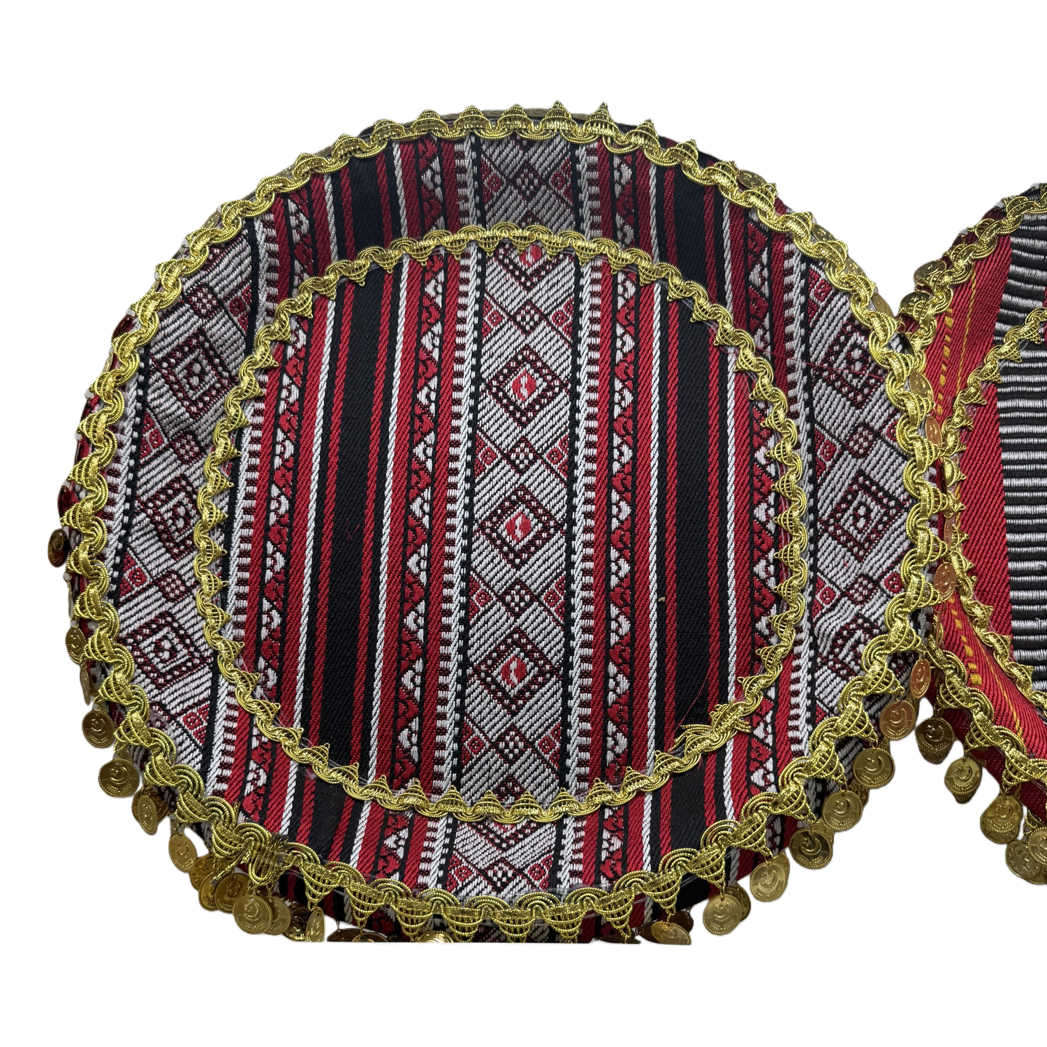 Fashionable geometric texture fabric mat, multi-color spliced comfortable home floor mat, anti-slip and wear-resistant decorative mat Item Picture