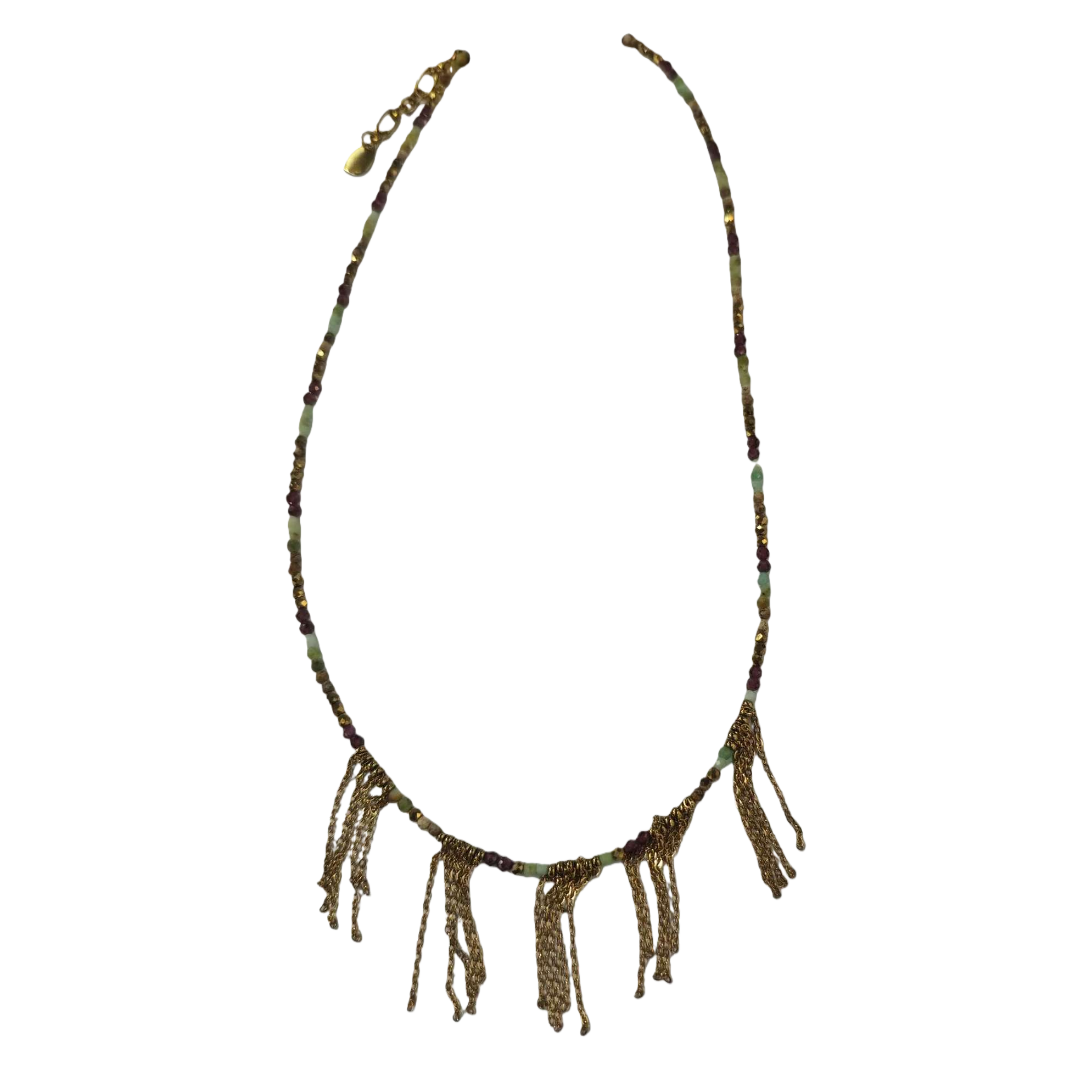 Colorful beaded tassel necklace, a fashionable and versatile handcrafted accessory, is a trendy and personalized necklace pendant for women Application Scenario