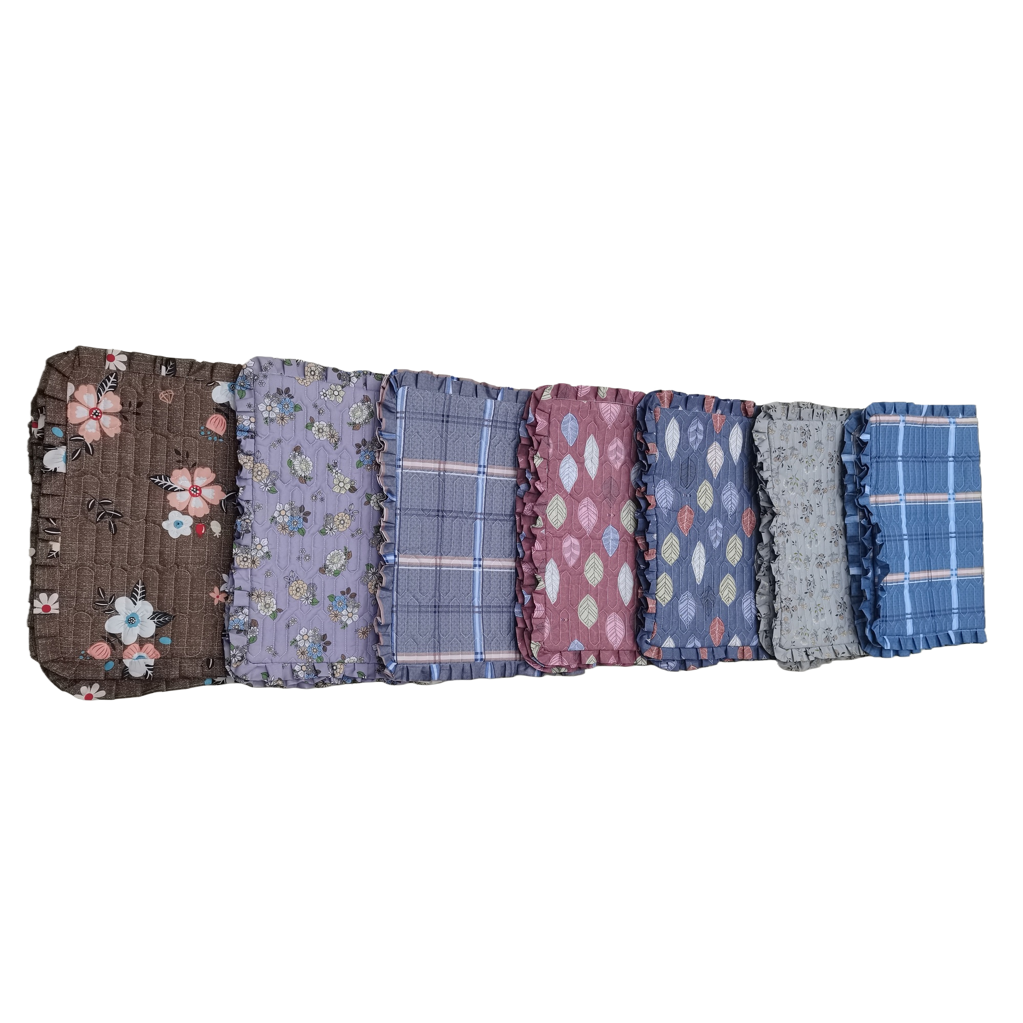Warm quilted three-piece home textile set, soft and comfortable bedding, bed sheet, quilt cover, bed hat combination, various styles details Picture