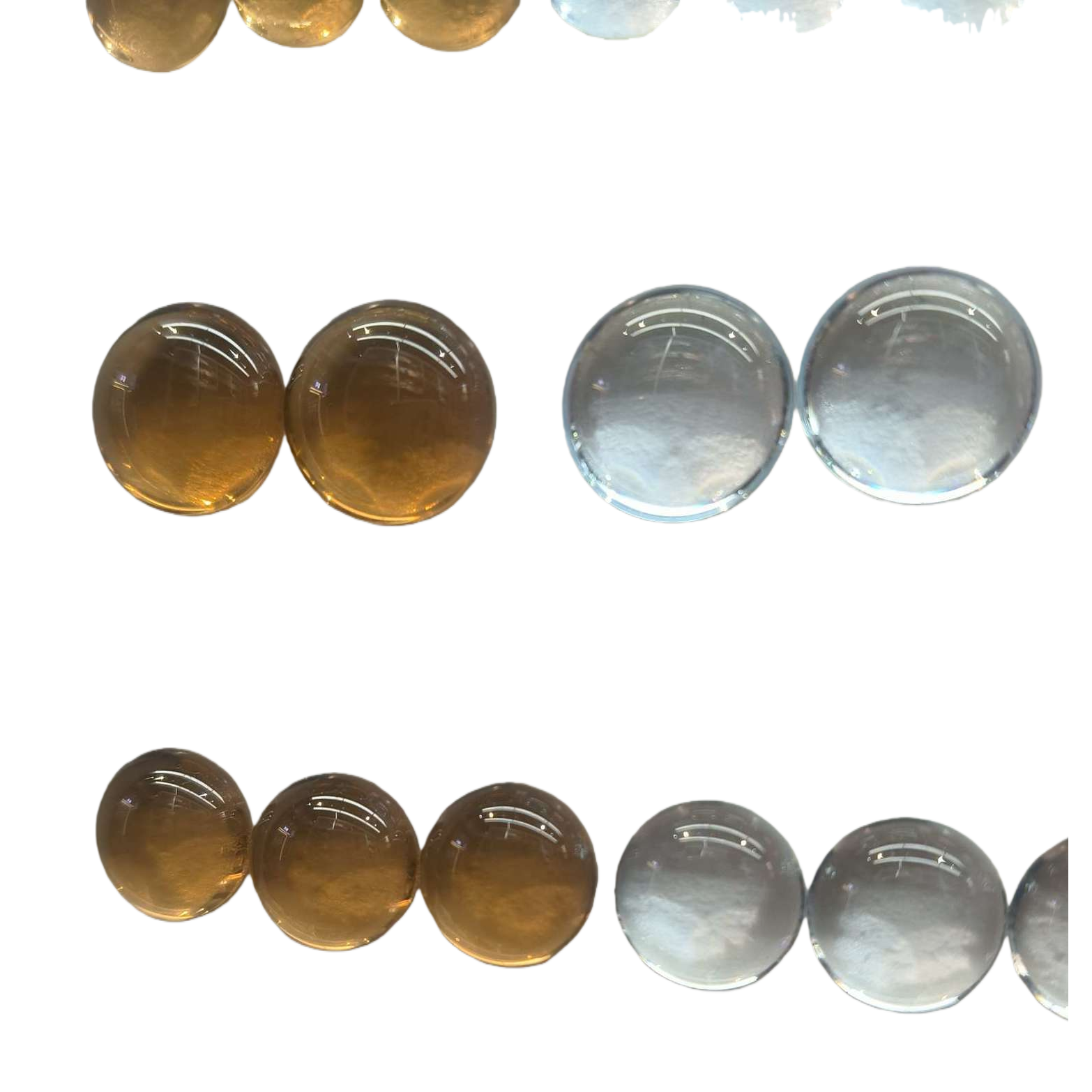 Brilliant amber and transparent round gemstone rings, necklaces, bracelets, accessories, fine jewelry and gifts Item Picture