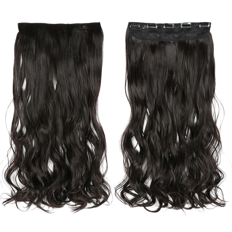 Natural curly black wig pieces, fluffy and full short hair wig pieces, Korean style trendy hair accessory for women Item Picture