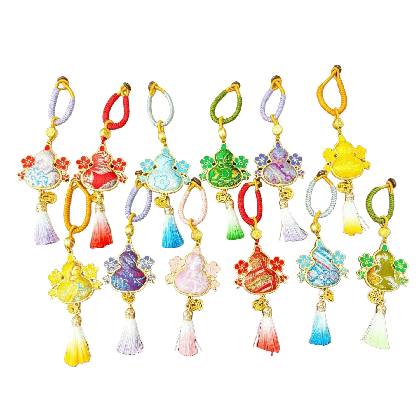 Colorful gourd pendants, handcrafted and creative home decoration pendants, festival gift pendants, versatile styles Item Picture