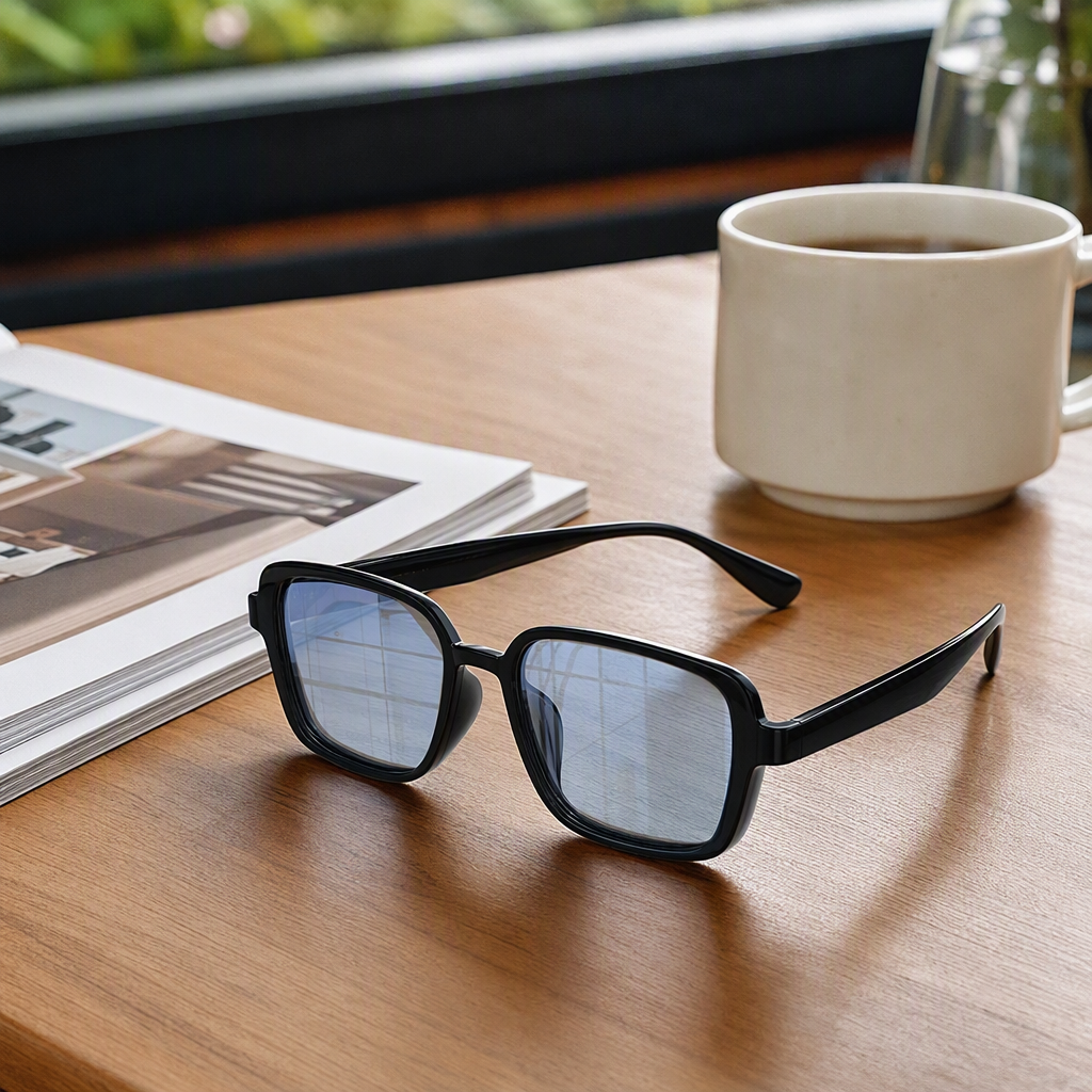 Fashionable and lightweight metal-framed glasses for both men and women, high-definition, anti-fatigue and comfortable fitting style Item Picture