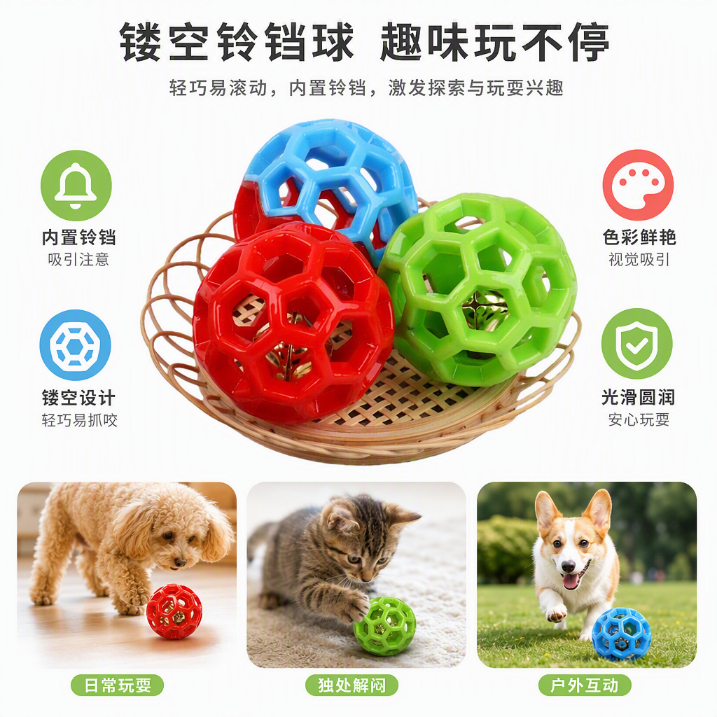 多彩蜂窝球玩具儿童益智拼插趣味手工玩具幼儿早教启蒙玩具