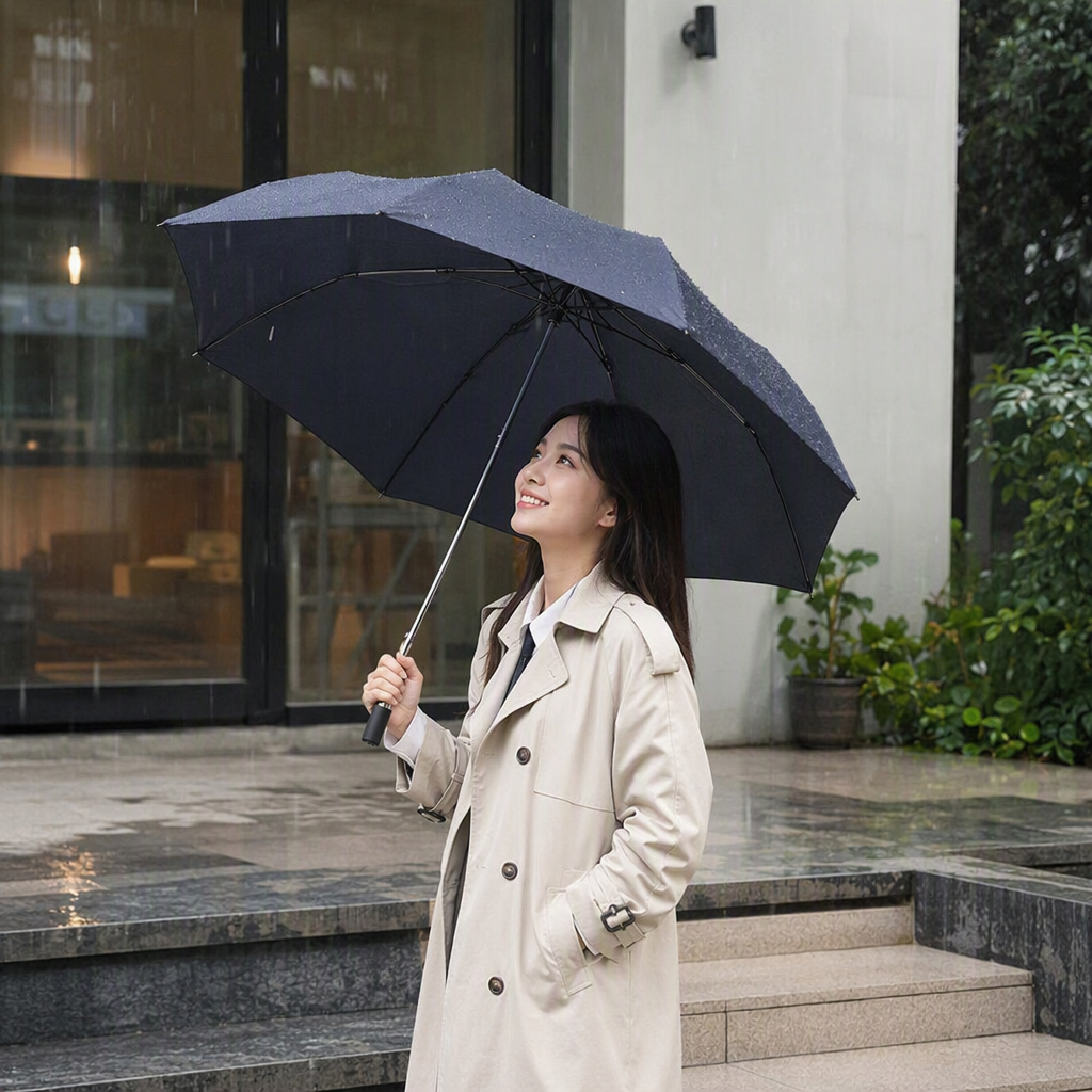 This multi-functional windproof, sunshade and umbrella is lightweight, durable and suitable for both sunny and rainy days. It is a fashionable folding umbrella Application Scenario