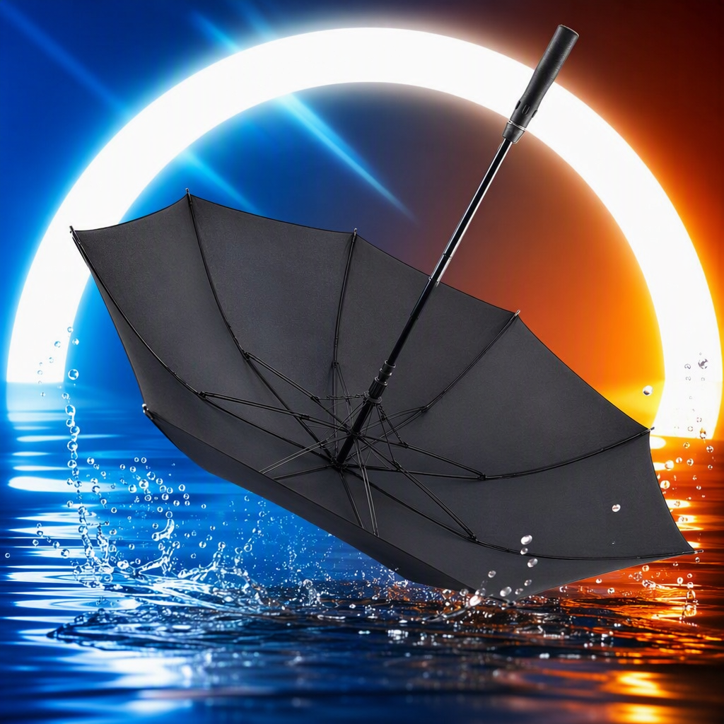 This multi-functional windproof, sunshade and umbrella is lightweight, durable and suitable for both sunny and rainy days. It is a fashionable folding umbrella Specification image