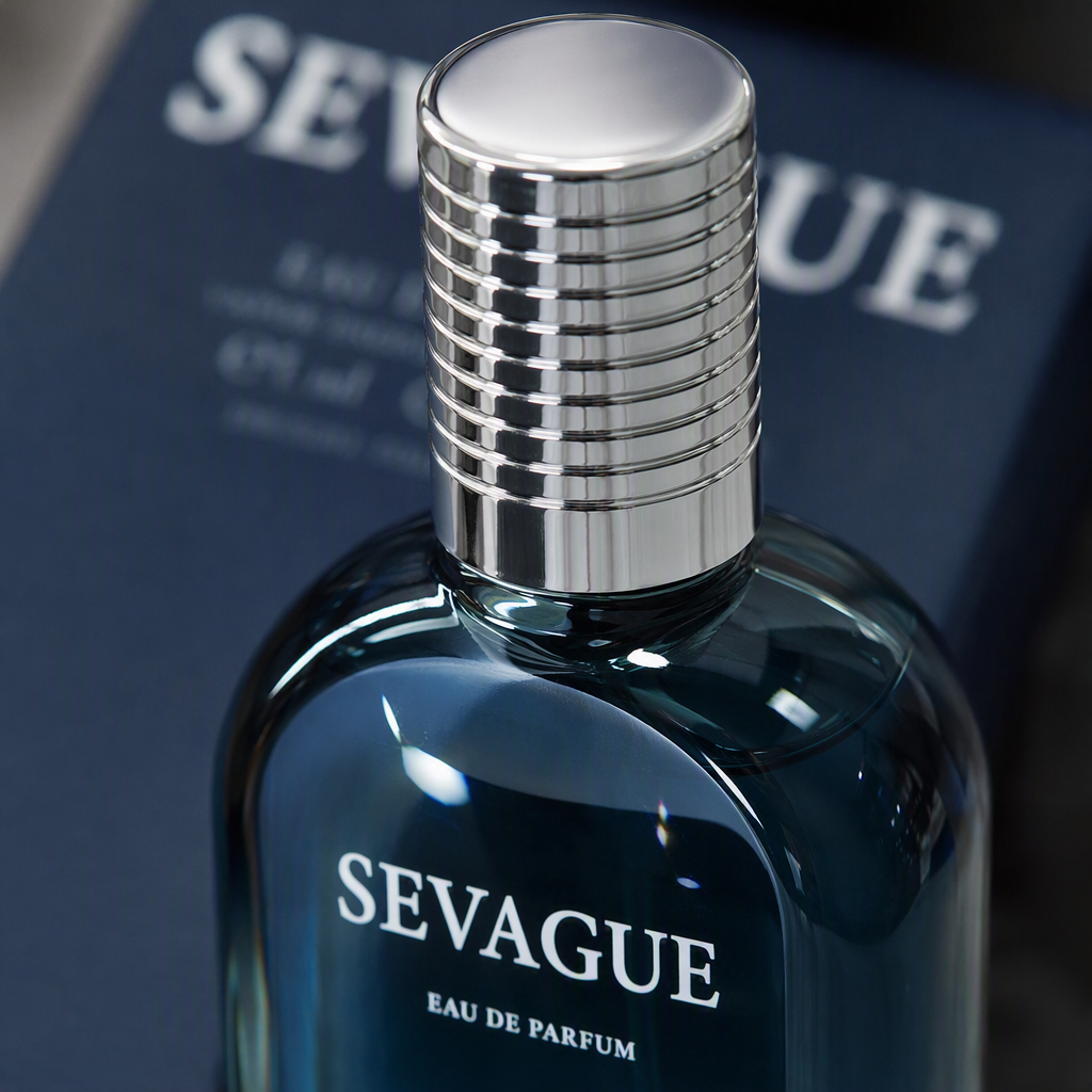 The deep blue packaging box decorates the perfume bottle. It is a fashionable, simple and high-end gift box with exquisite gift packaging Application Scenario