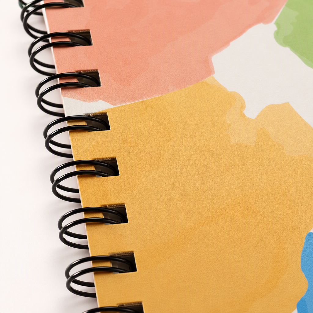 Donghu Paper Products A6 Color-Blocking Watercolor Coil Notebook, Dynamic Watercolor Color-blocking Notebook Application Scenario