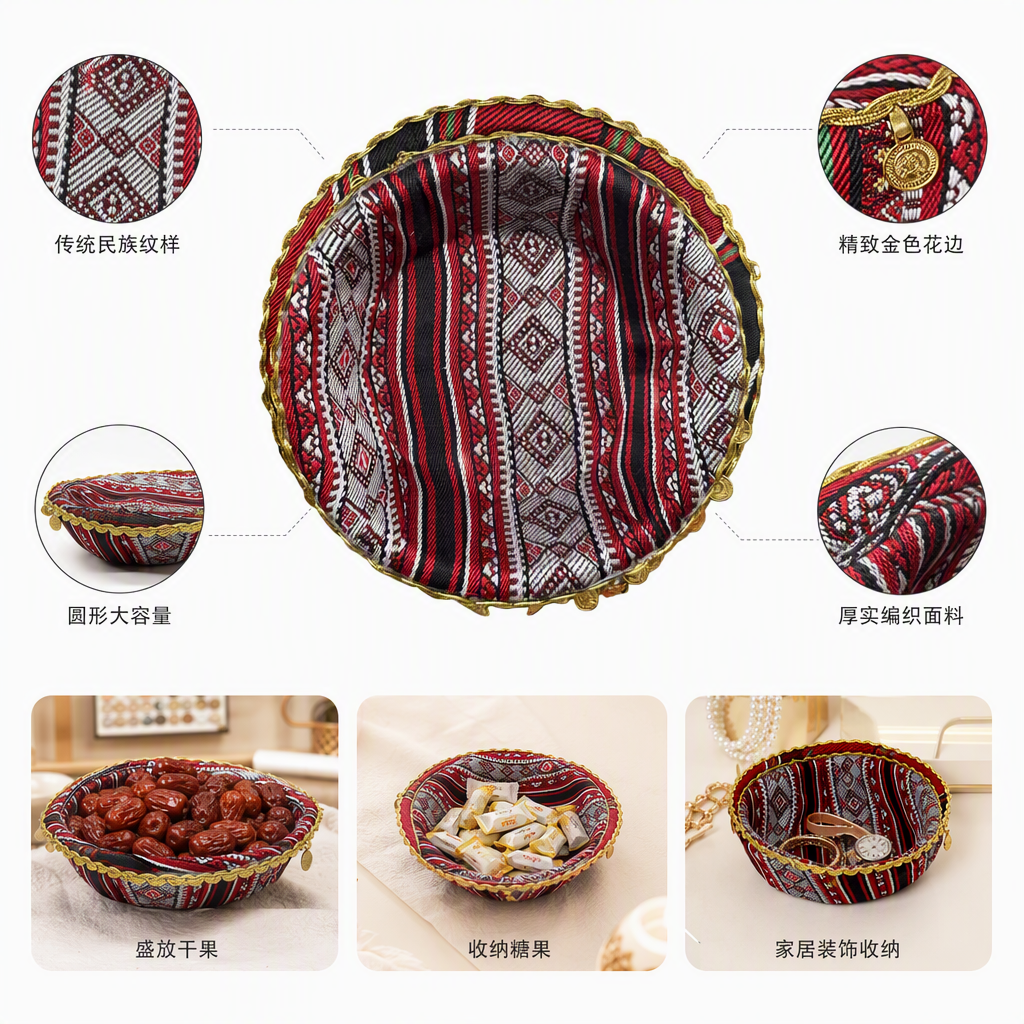 Circular geometric tattoo pieces with golden tassels on the edges are fashionable home hanging ornaments and handicrafts