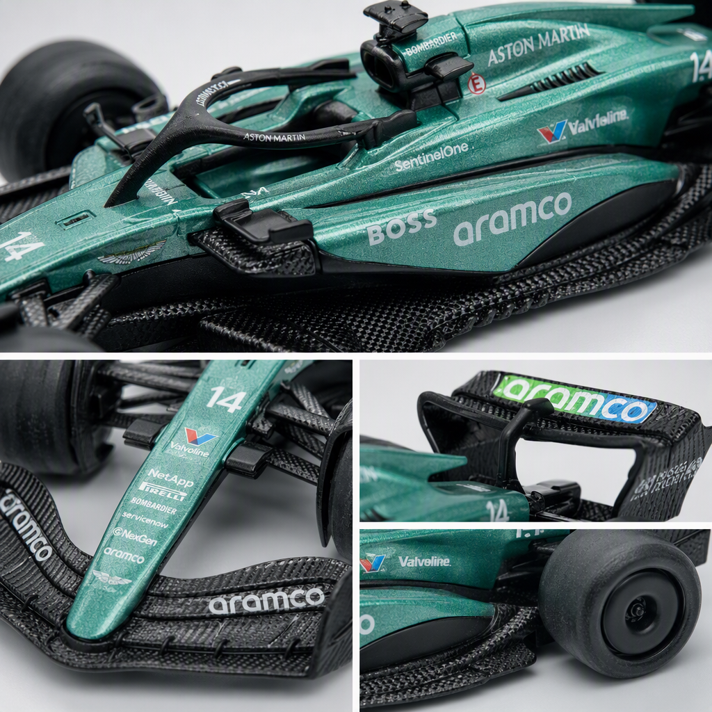 Officially authorized simulation alloy car model - Aston Martin F1 Racing car [1:43 green] Specification image