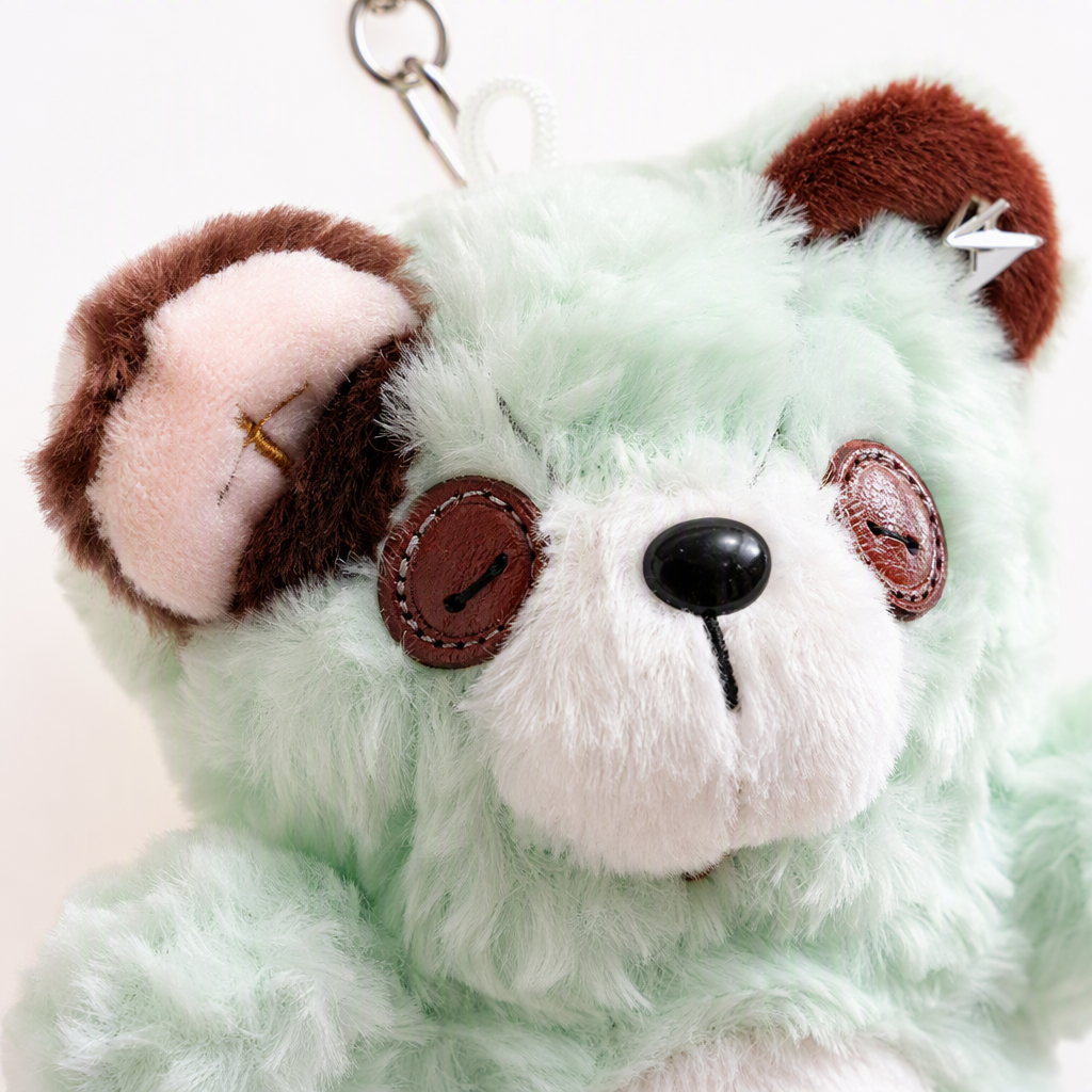 Blanco peluche moe favorite llavero bolsas decoración cute colgante juguetes parches oso bondadoso muñeca comercio exterior al por mayor verde claro peluche oso llavero regalo del día de la madre lindo llavero accesorios moda accesorios portátiles Item Picture