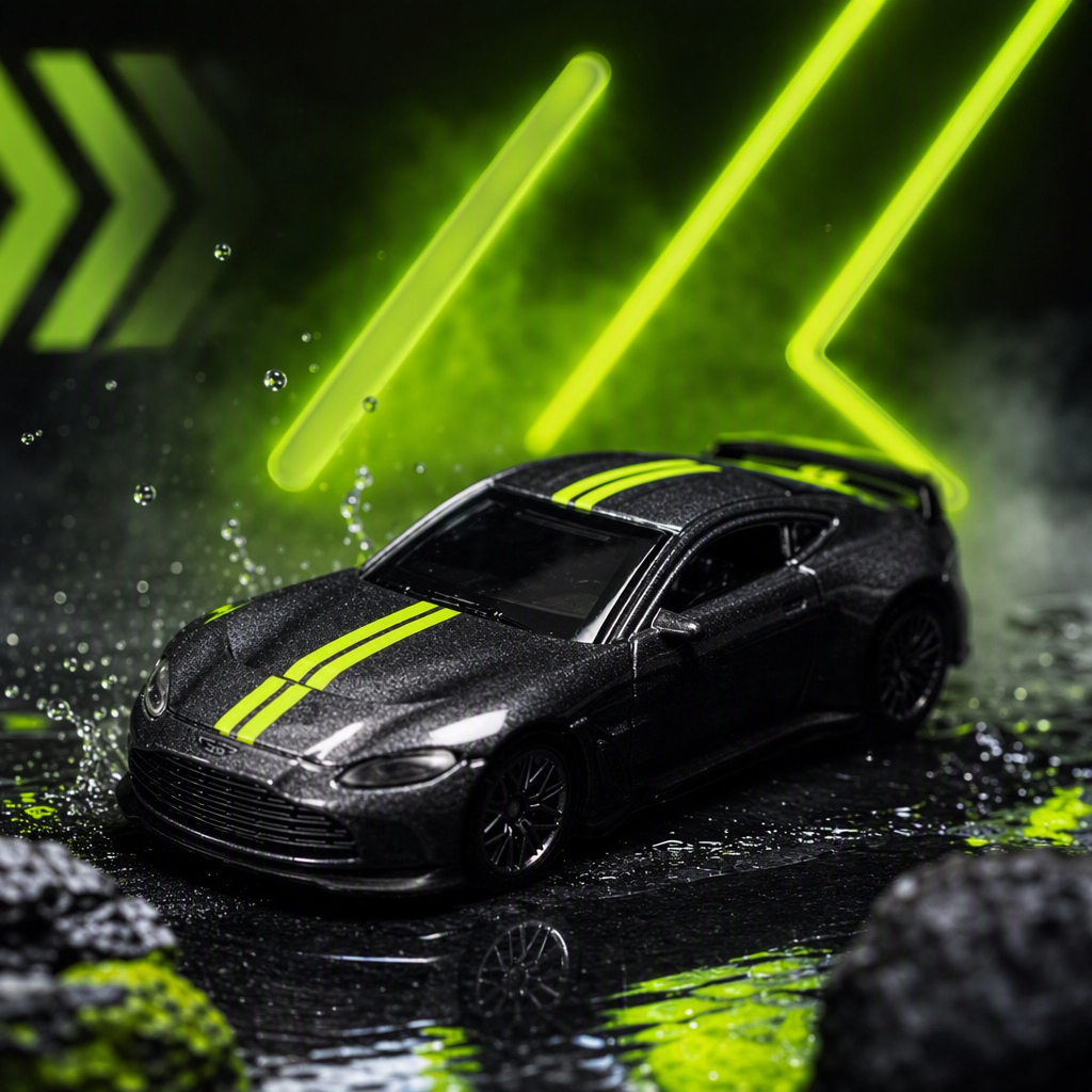 Officially authorized simulation alloy car model - Aston Martin (V12) [1:43 Grey decals]