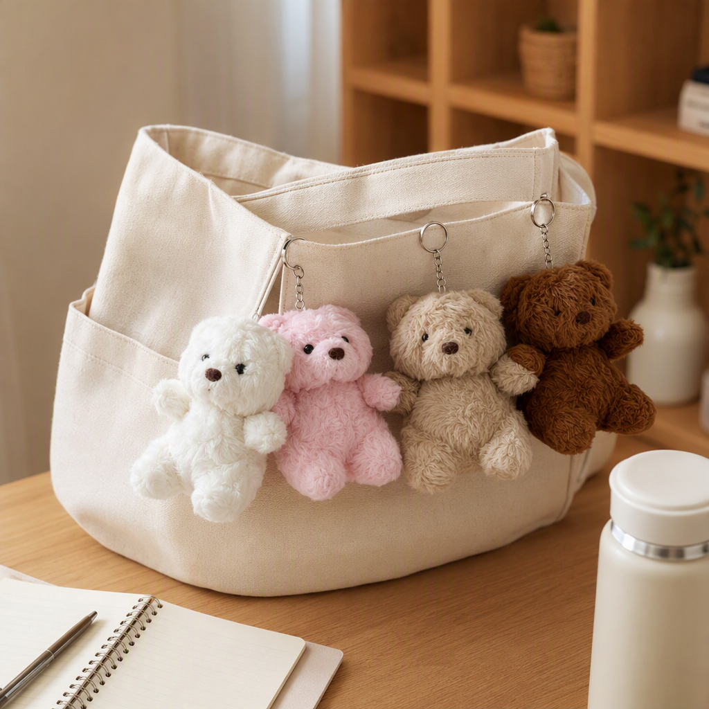 Cute peluche colgante barcelona oso animal decoración colgante muñeca boneco comercio exterior envío de artículos creación animal cute peluche oso llavero cuatro moda colgante colgante multicolor regalo regalo regalo details Picture