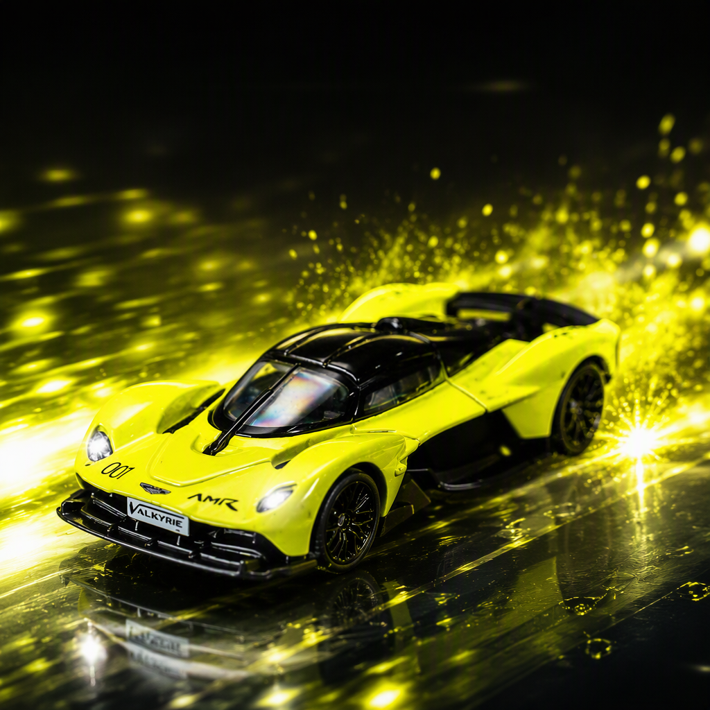 Officially Authorized simulation alloy car model - Aston Martin (Valkyrie) [1:43 Yellow]