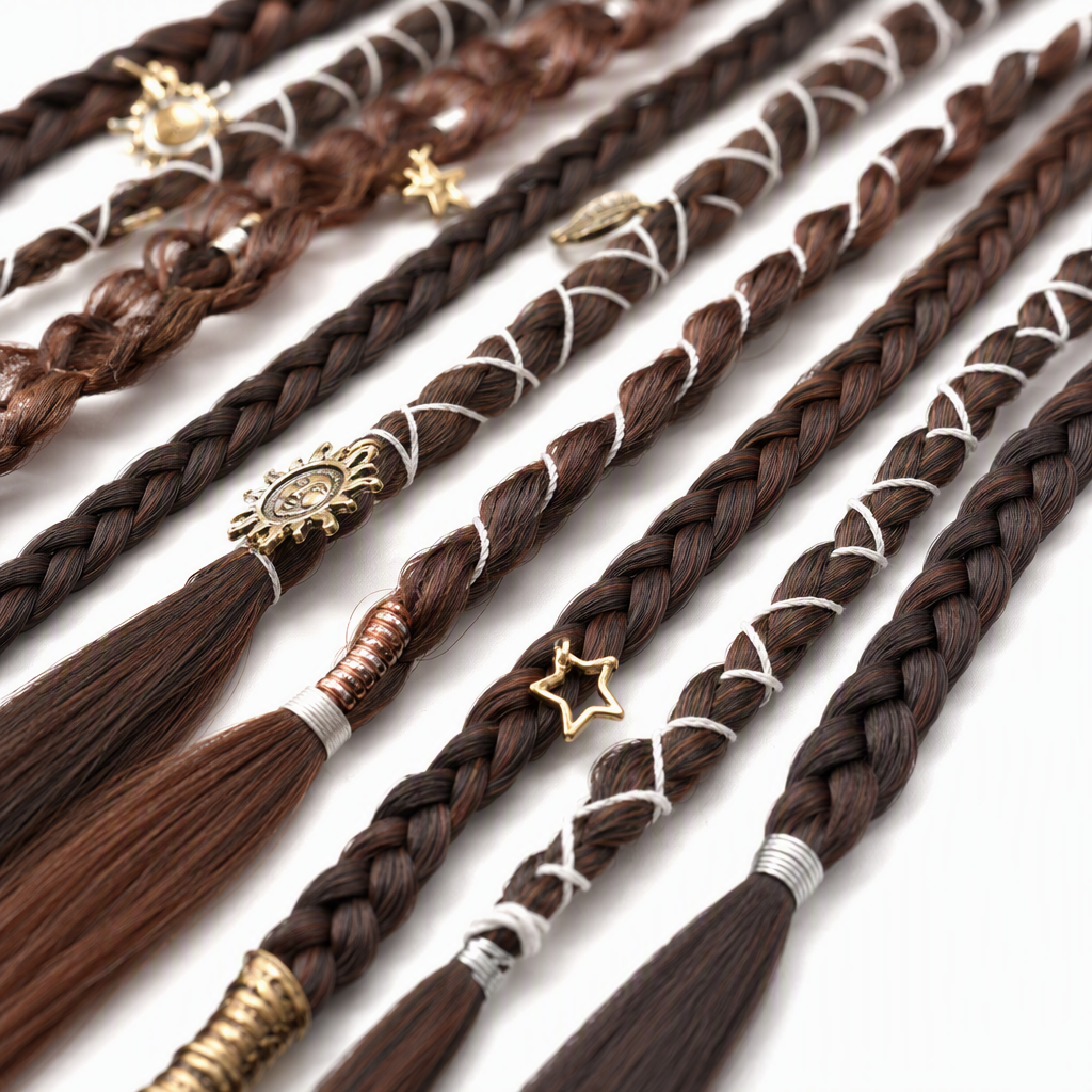 Fashionable brown braided hair accessories, simple and versatile hair accessories, hair clips, hair ropes, hair bands, hair ornaments and accessories Application Scenario