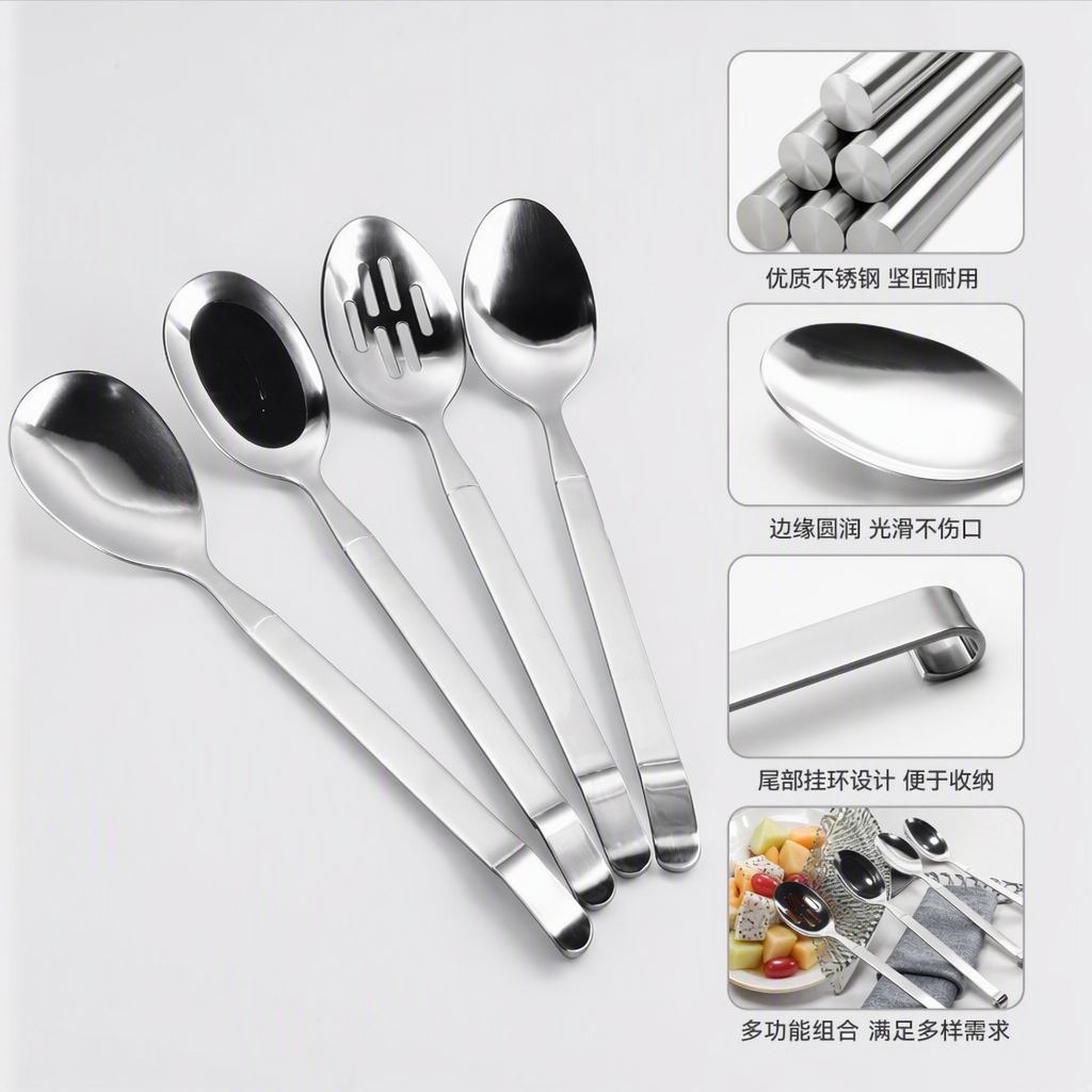 Multi-functional tableware set, knife, fork and spoon combination, portable family dining supplies, practical and durable Specification image