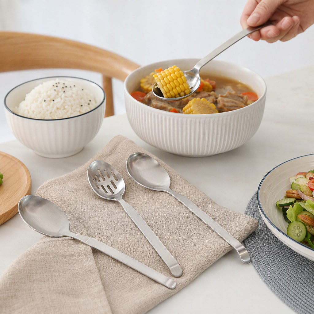 Multi-functional tableware set, knife, fork and spoon combination, portable family dining supplies, practical and durable Item Picture