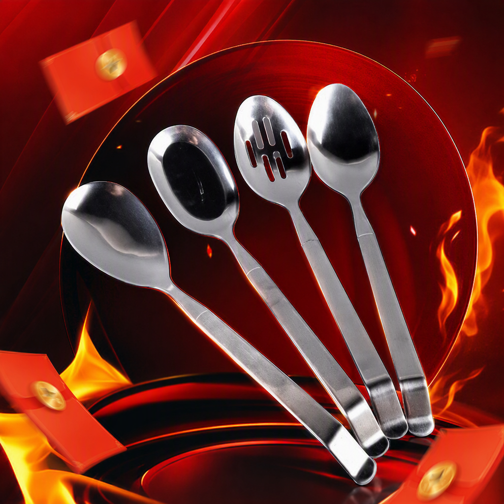 Multi-functional tableware set, knife, fork and spoon combination, portable family dining supplies, practical and durable details Picture
