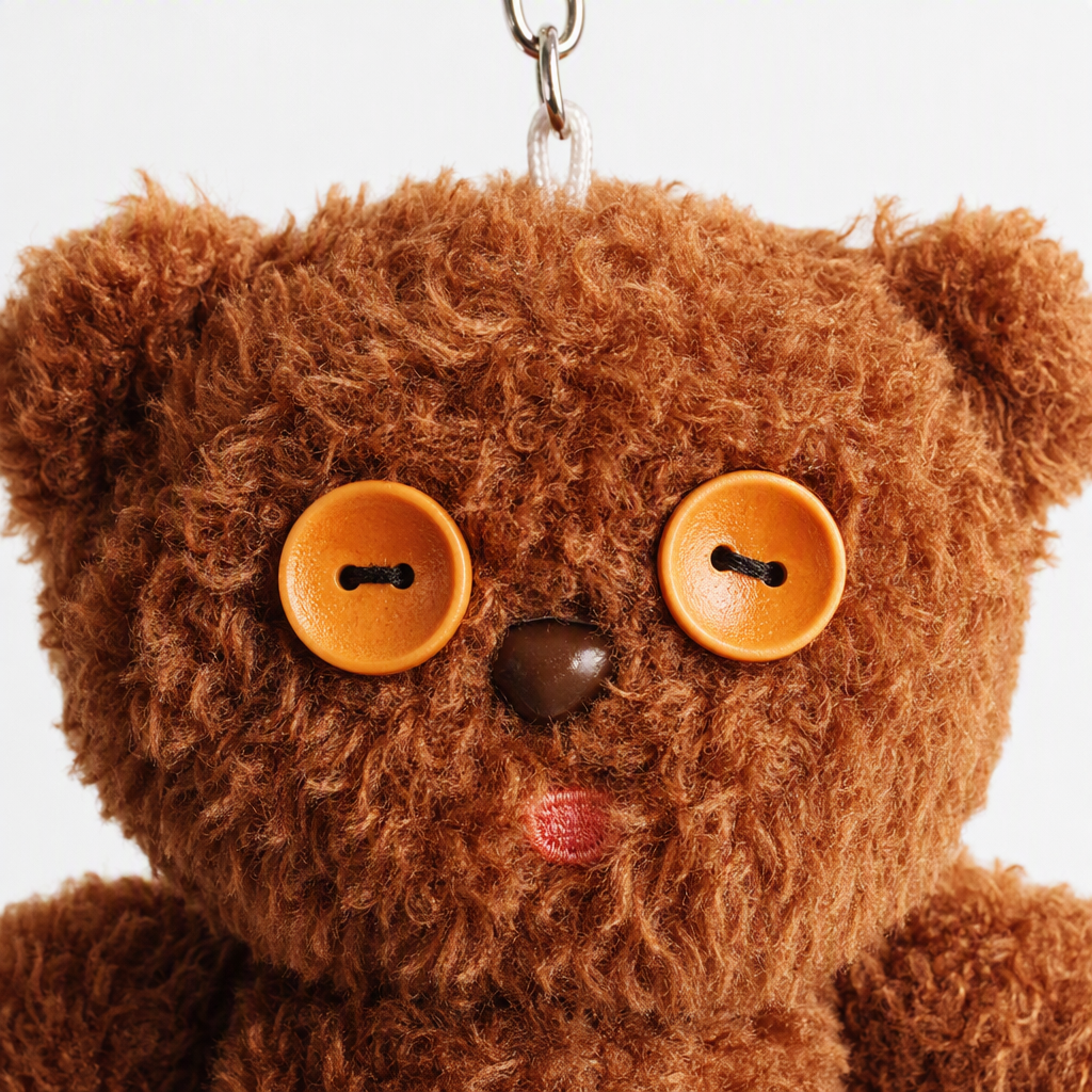 Coffee bear plush pendant, cute cartoon keychain, hanging accessory, doll doll, available for export, creative animation, brown plush bear keychain, Mother's Day gift, keychain accessory, cute key chain jewelry for your girlfriend Item Picture