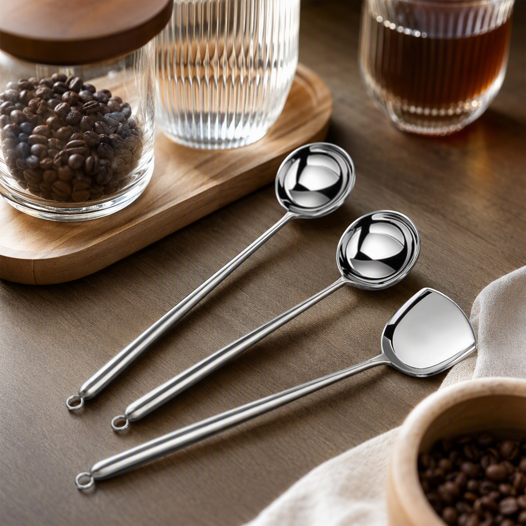 Multi-functional stainless steel spoons and spoons, household tableware, kitchen seasoning spoons, practical tableware set details Picture