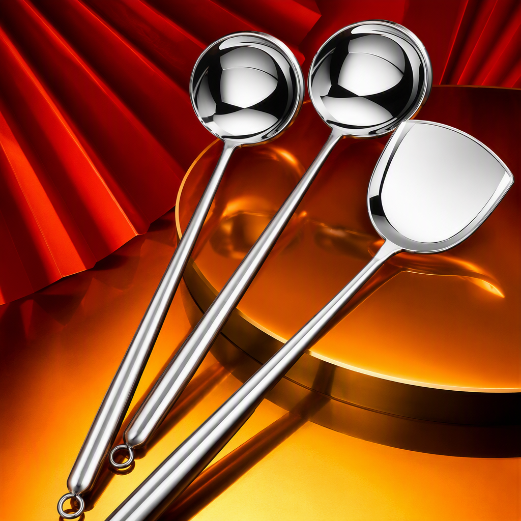 Multi-functional stainless steel spoons and spoons, household tableware, kitchen seasoning spoons, practical tableware set Application Scenario