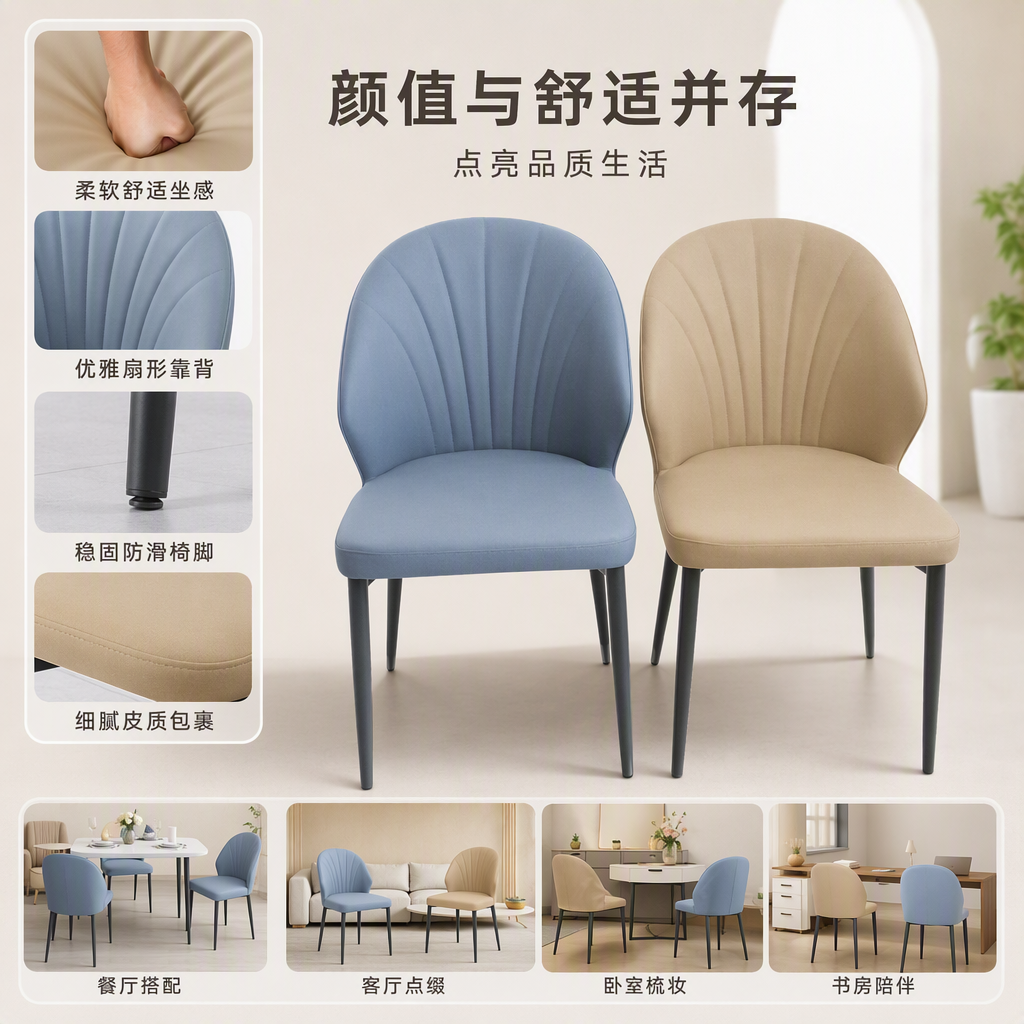 Modern and simple fabric sofa set for living room furniture, available in multiple colors for both three-seater and two-seater, comfortable and durable Specification image