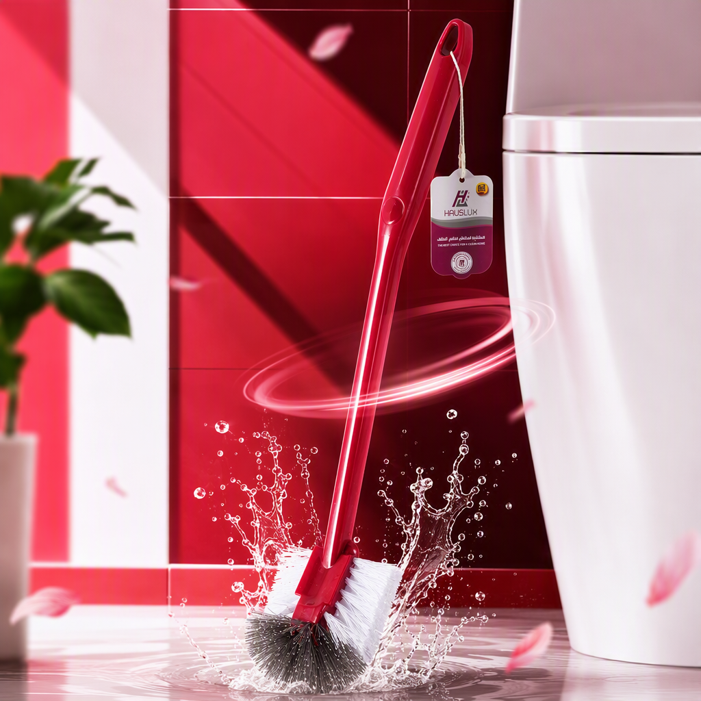 Multi-functional long-handled brush, red handle cleaning brush, kitchen car wash brush, household cleaning tool Specification image