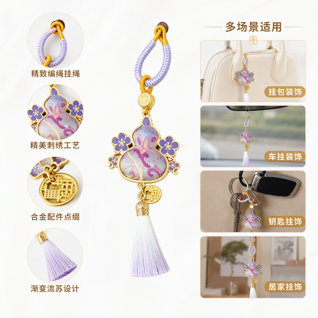 Colorful gourd pendants, handcrafted and creative home decoration pendants, festival gift pendants, versatile styles