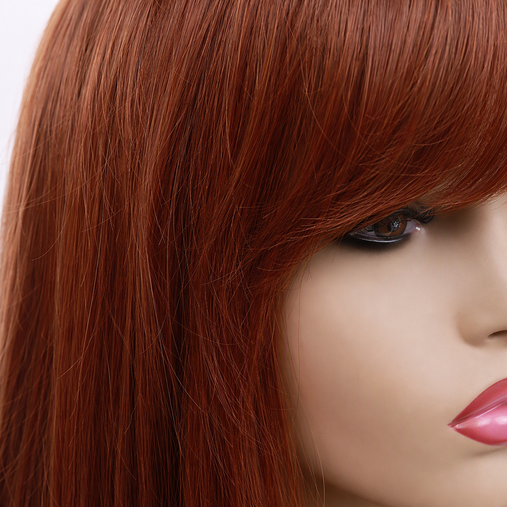 Natural curly long false hair reddish-brown fashionable fluffy Korean style KM-18 women's wig accessory Application Scenario