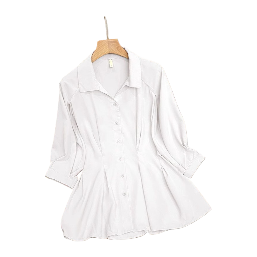 Fashionable and versatile women's shirt, loose and casual long-sleeved, new spring and summer style, simple and elegant top for women's wear, trendy style Application Scenario