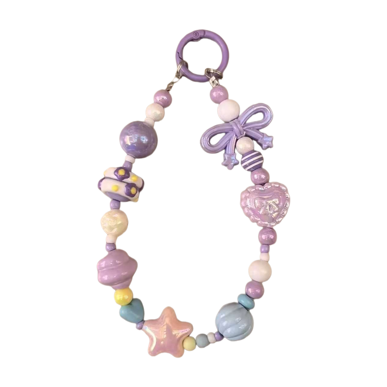 Fashionable purple beaded pendant, bracelet, necklace accessory, simple and retro trendy gift for women Item Picture