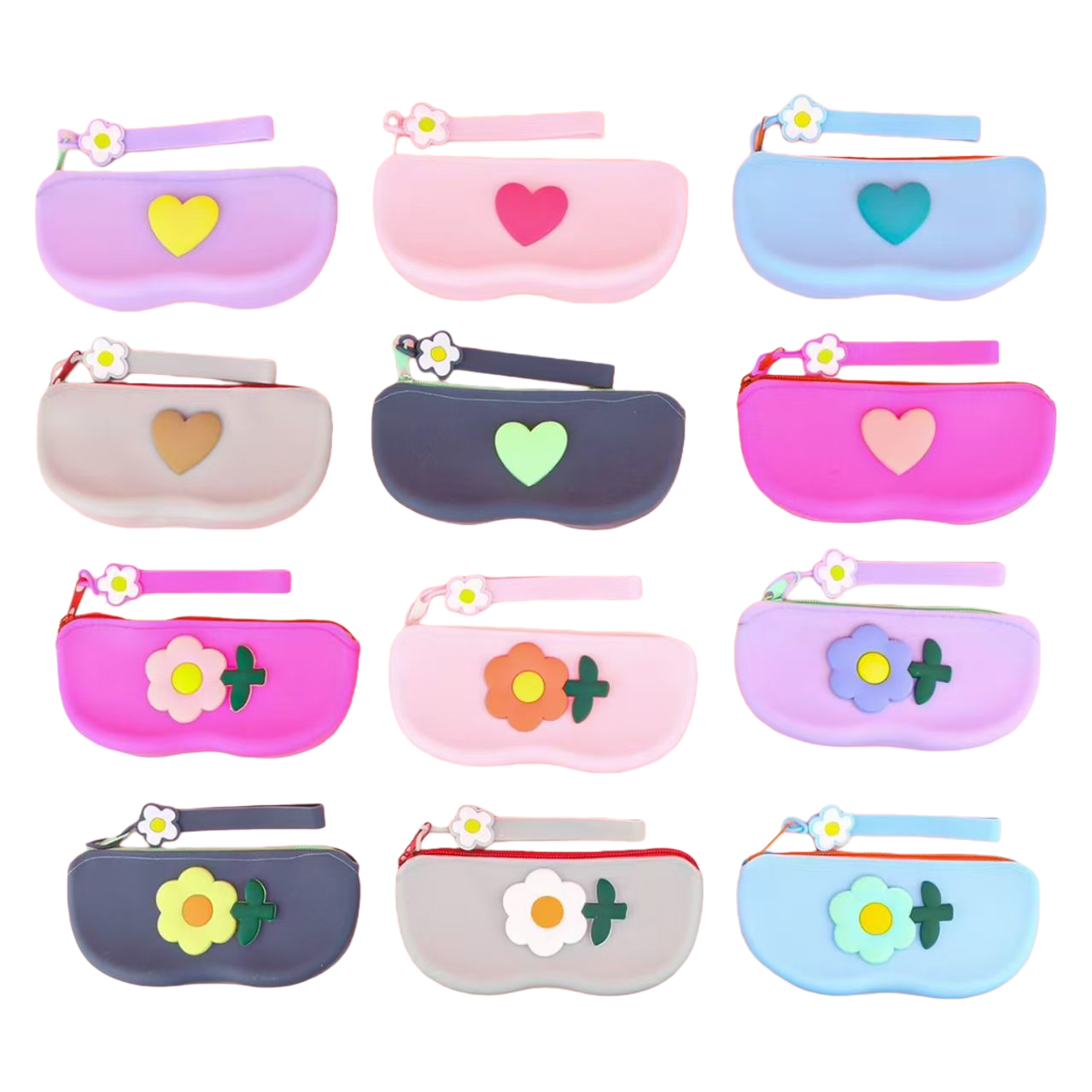 Multi-color silicone glasses storage box, shockproof, portable, fashionable and trendy protective case, available in multiple colors Item Picture