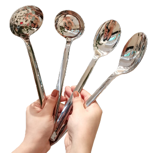 Multi-functional stainless steel spoons and spoons, household tableware, kitchen soup and seasoning spoons, restaurant table supplies details Picture