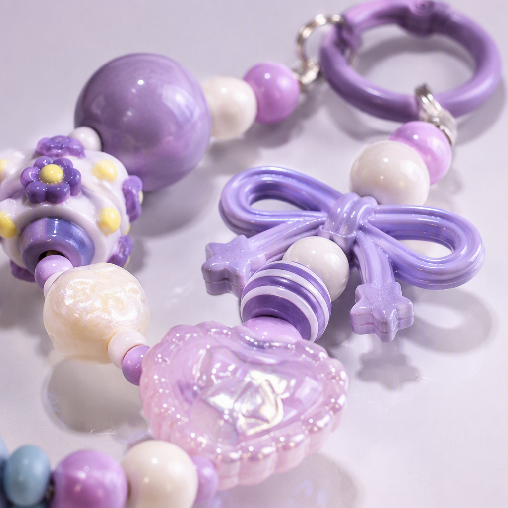 Fashionable purple beaded pendant, bracelet, necklace accessory, simple and retro trendy gift for women Application Scenario
