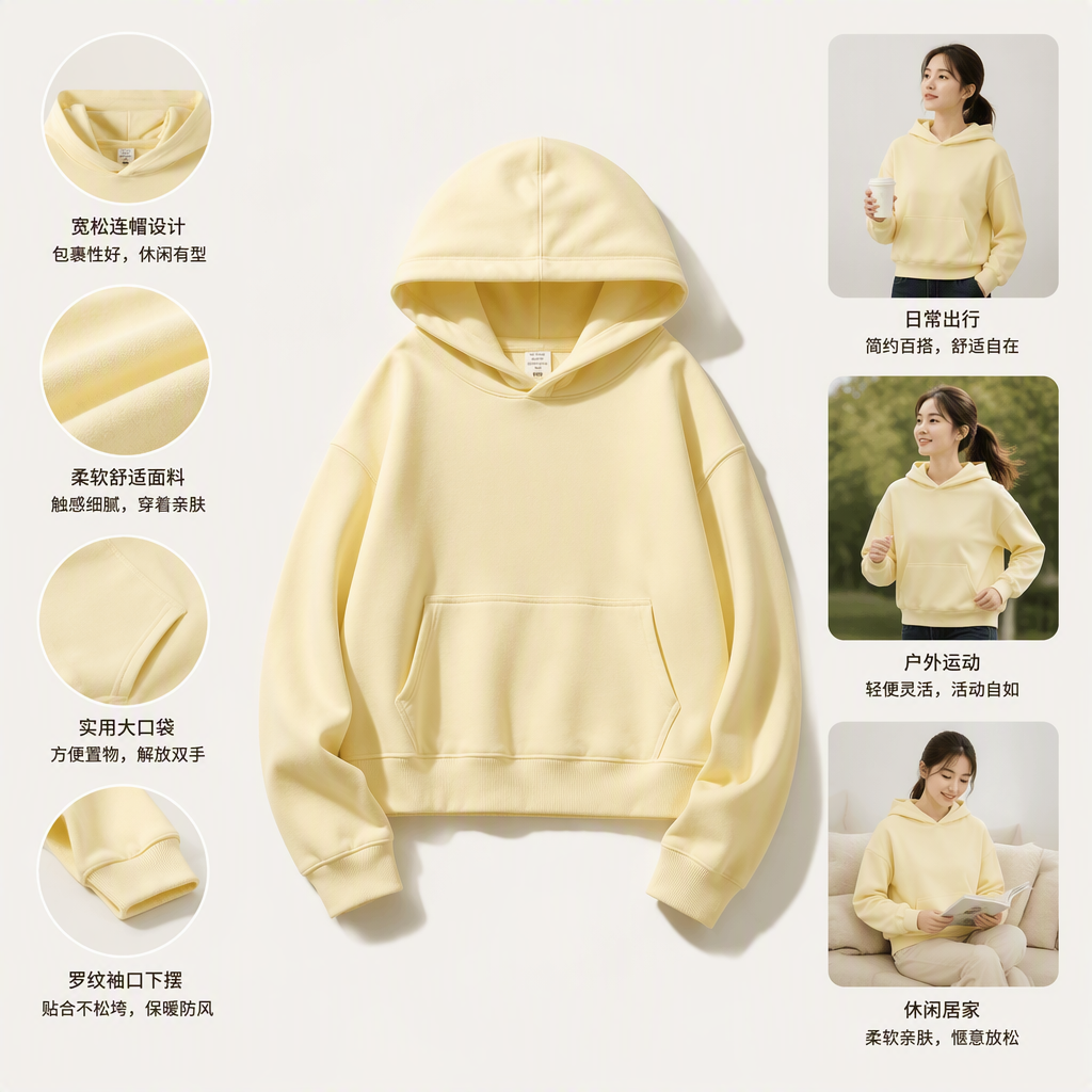 Comfortable and casual sportswear hoodies for men and women, loose and versatile for spring and autumn, sportswear and casual jackets