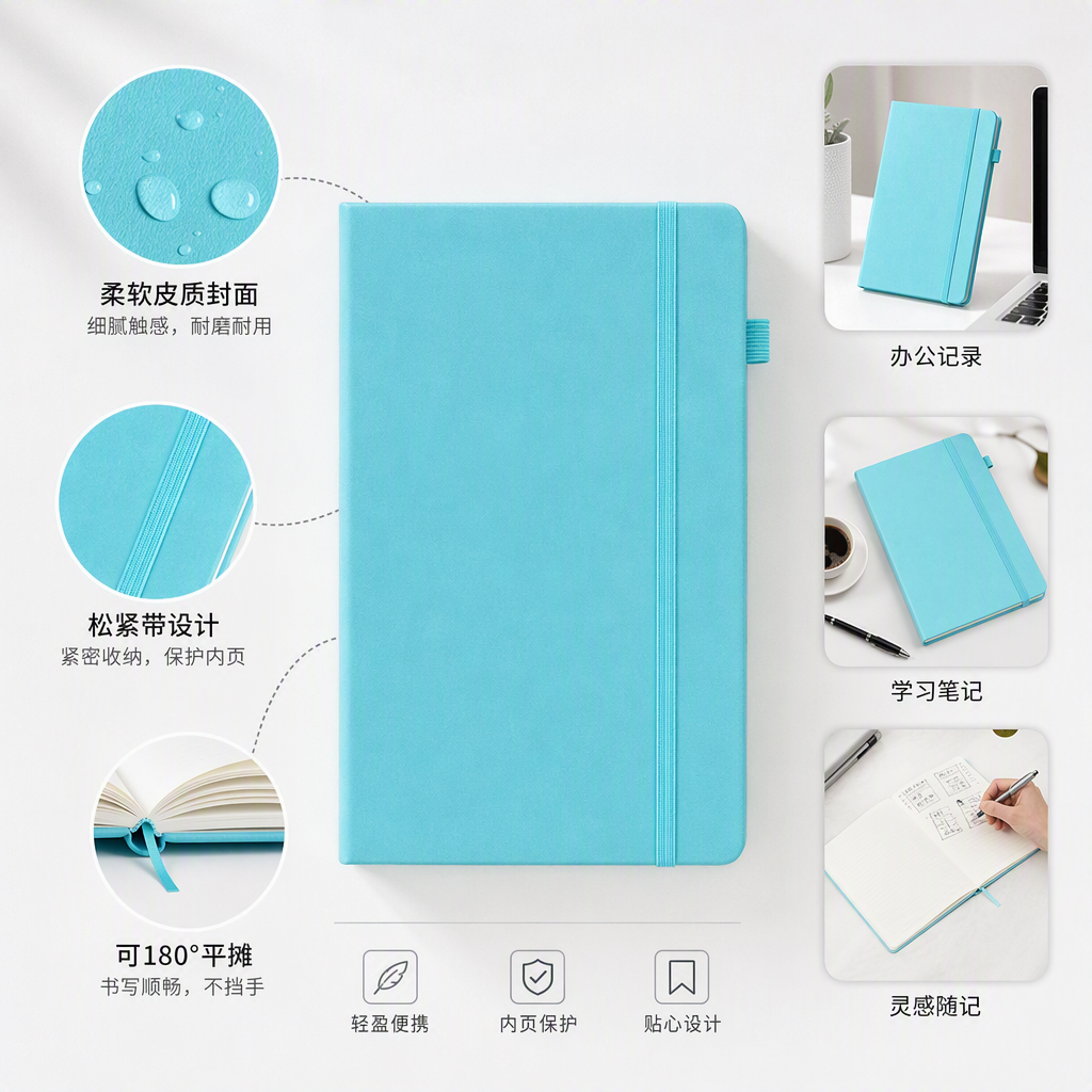 Multi-functional office cultural paper product notebook, student notebook, portable creative writing book details Picture