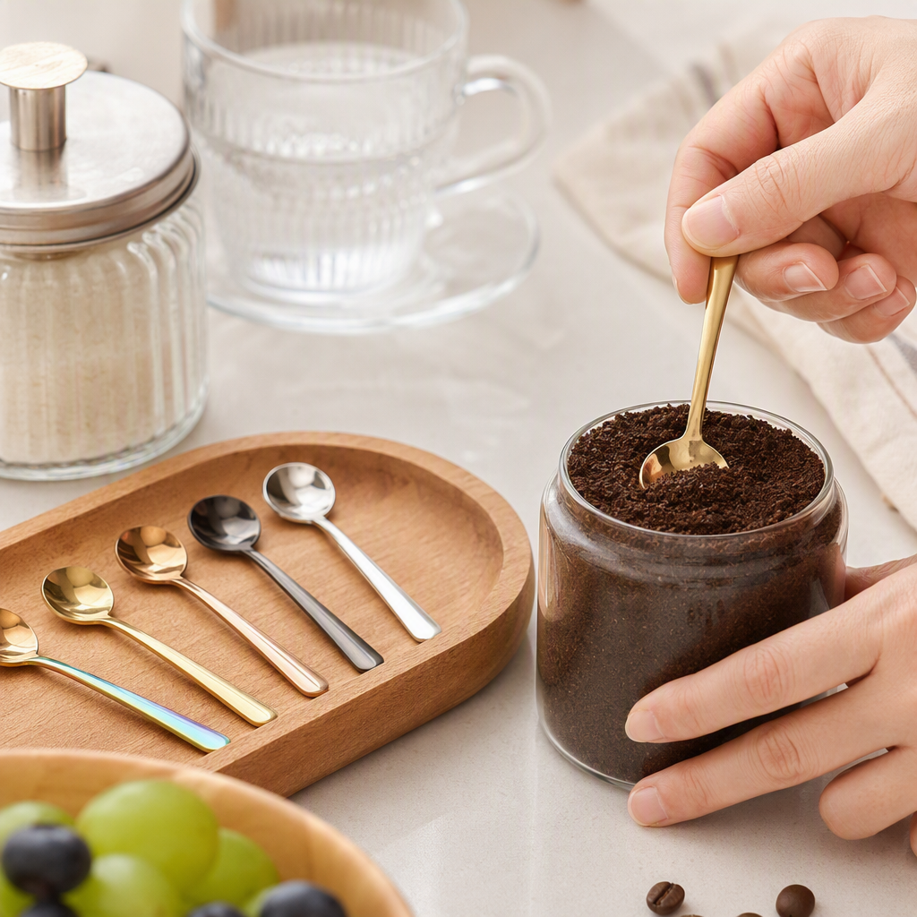 The multi-functional stainless steel spoon, soup spoon, tableware and kitchenware are simple, durable and practical for home use Specification image