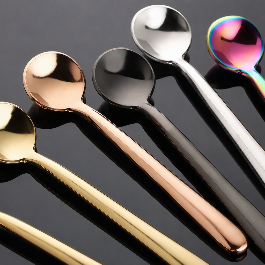 The multi-functional stainless steel spoon, soup spoon, tableware and kitchenware are simple, durable and practical for home use Item Picture